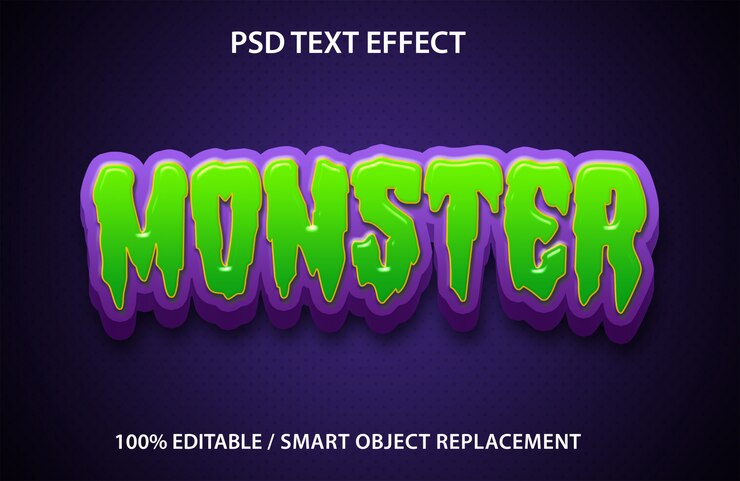 Monstruo de efectos de texto editable