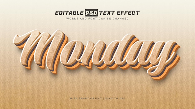 Montag Retro-Vintage-Texteffekt