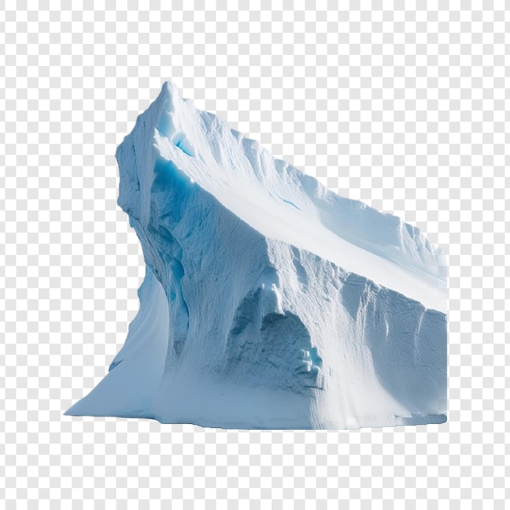 PSD montaña de hielo sobre un fondo transparente