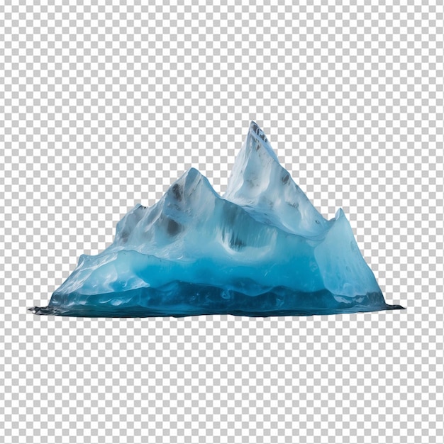 PSD montaña de hielo transparente sobre un fondo a cuadros