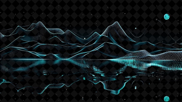 PSD una montaña reflejada en el agua