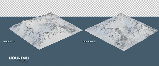 PSD montanhas de diferentes estações