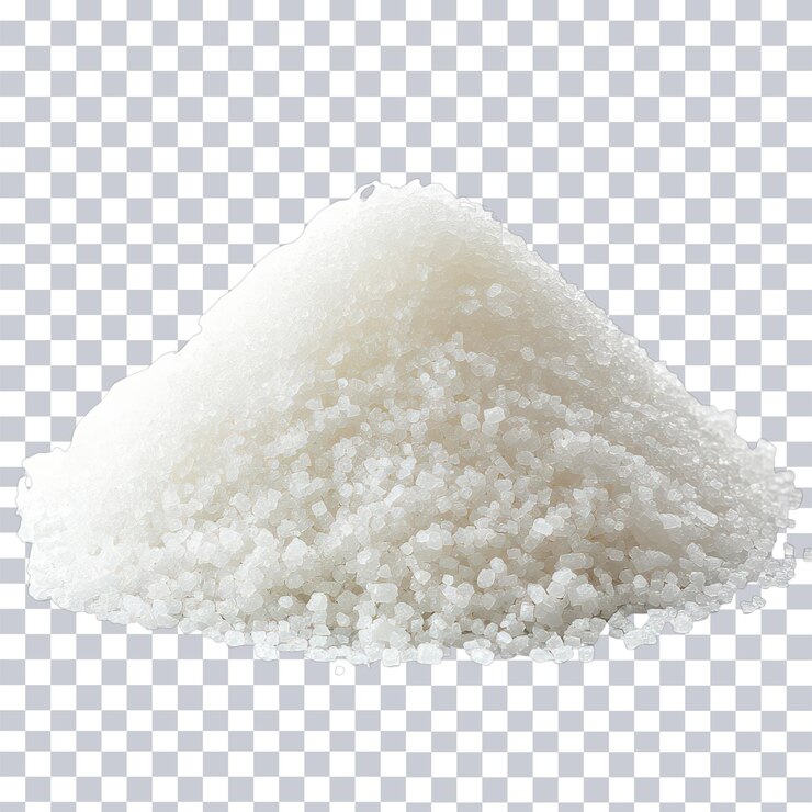 PSD un montón de azúcar dulce perfecto para creaciones culinarias y recetas de postres sobre un fondo transparente