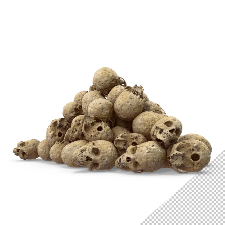 PSD montón de calaveras png