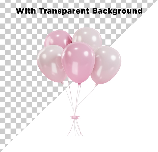 Un montón de globos rosados