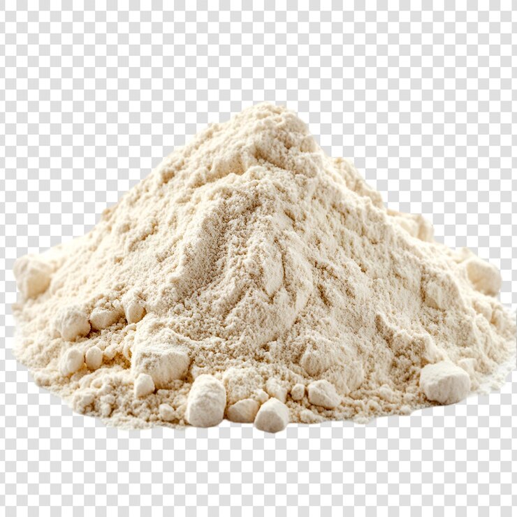 Un montón de harina de color beige claro para hornear Ingrediente Textura de los alimentos