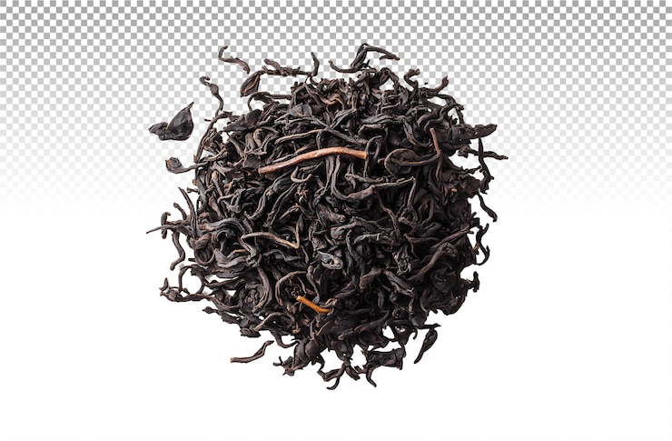PSD un montón de hojas de té negro