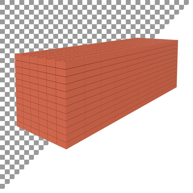 PSD un montón de ladrillos 3d que representan un concepto de ingeniería