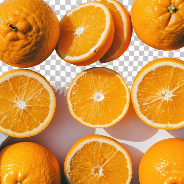 PSD un montón de naranjas que están en una mesa