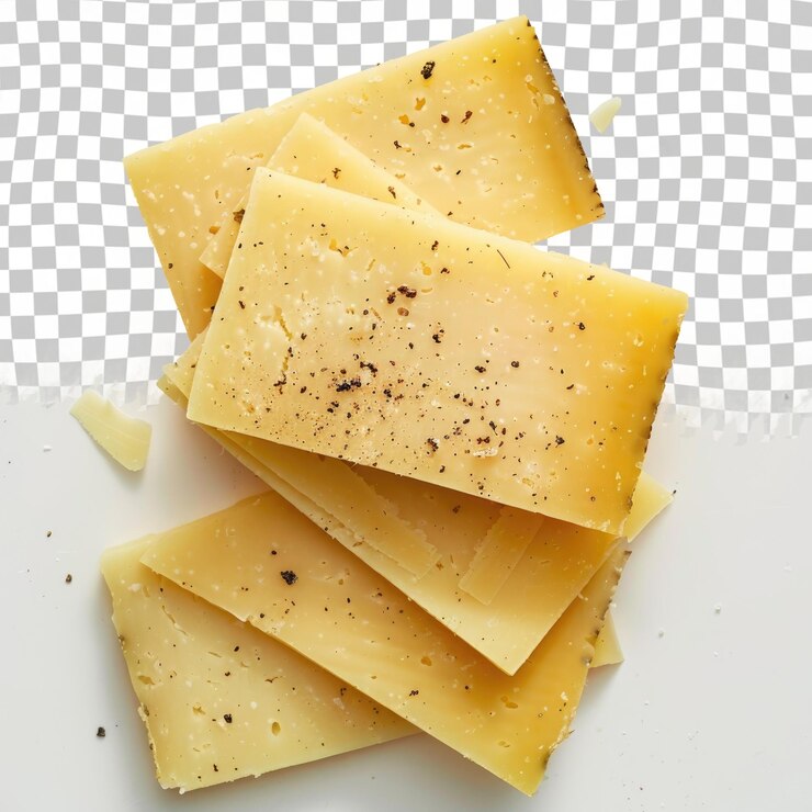PSD un montón de queso que ha sido cortado en cuadrados