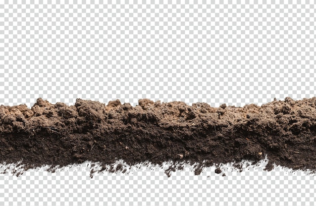 montón de tierra vegetal aislado sobre fondo blanco o PNG transparente