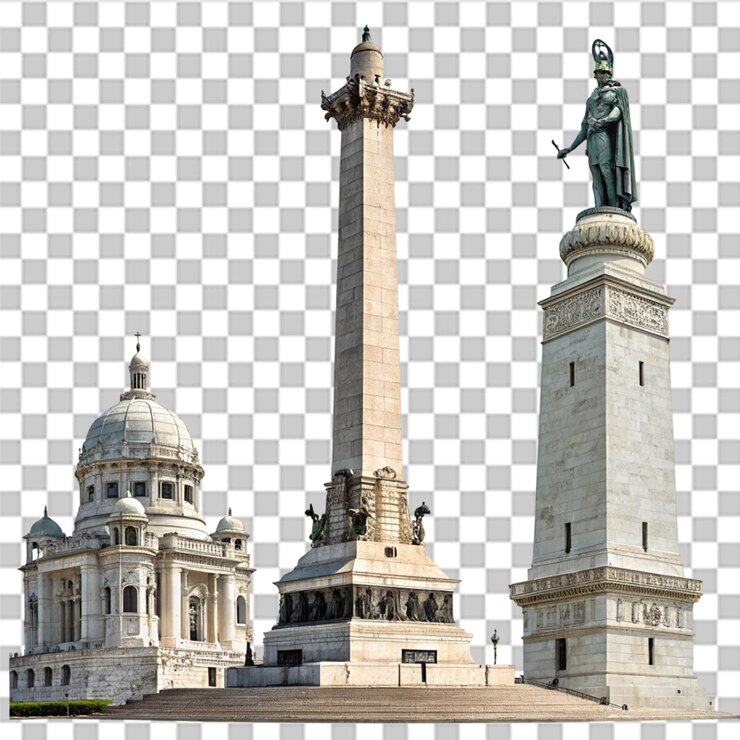 PSD monuments isolated on transparent background