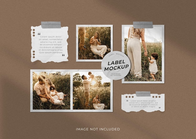 Moodboard Mockup realista