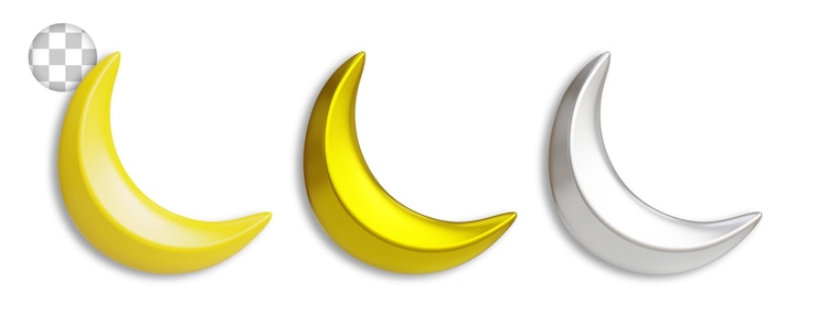 PSD moon 3d icon pack