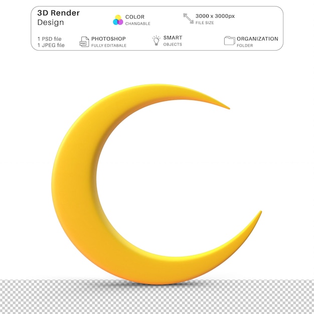 moon 3d modeling rendered psd file realistic full moon