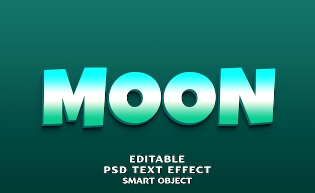 Moon 3d-text-effekt-design