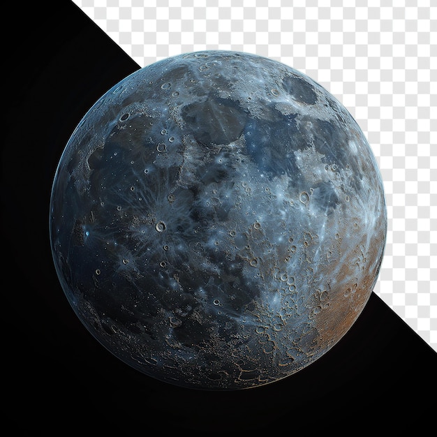 Moon Gaze in indigo und braunen hyperrealistischen Texturen