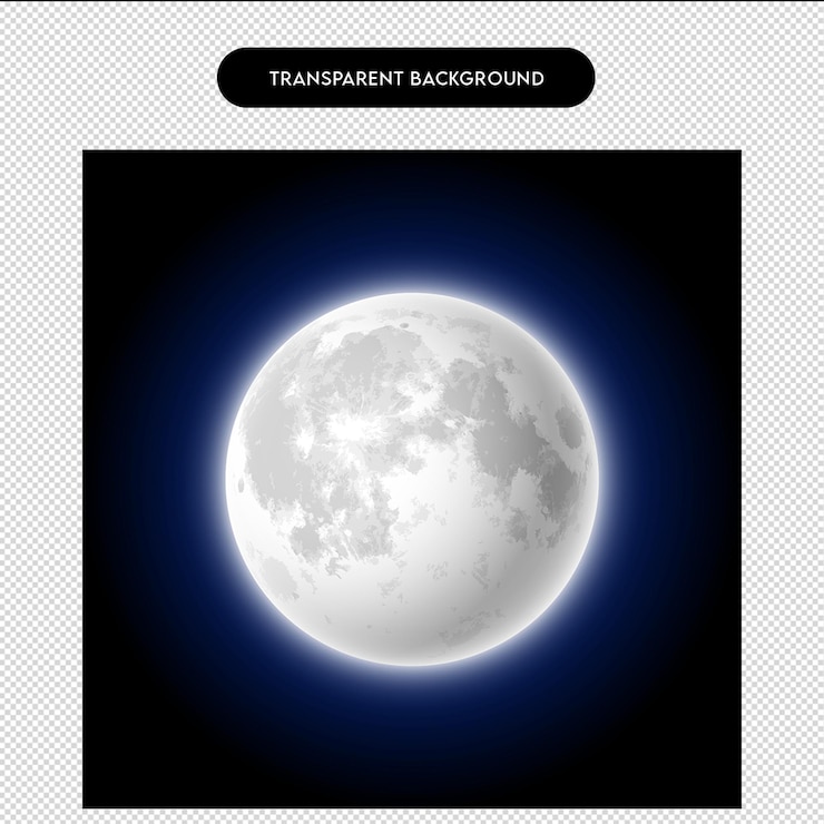 PSD moon png collection opzioni bianche, nere e multicolori moon png per disegni celesti