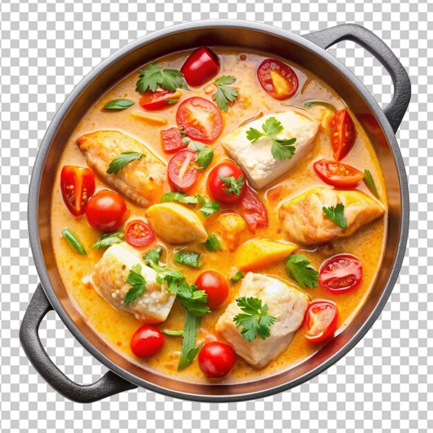 PSD moqueca ein schmackhafter fischbrühe mit kokosmilch