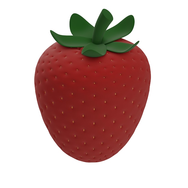 morango renderizado 3d