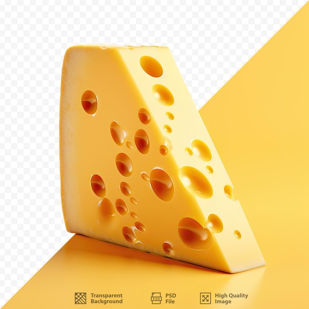 un morceau de fromage découpé dans un cheddar.