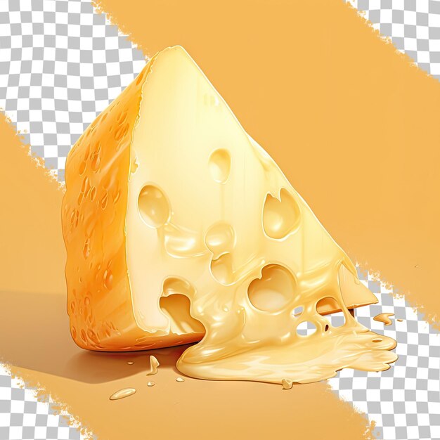 PSD un morceau de fromage sur lequel est écrit le mot fromage