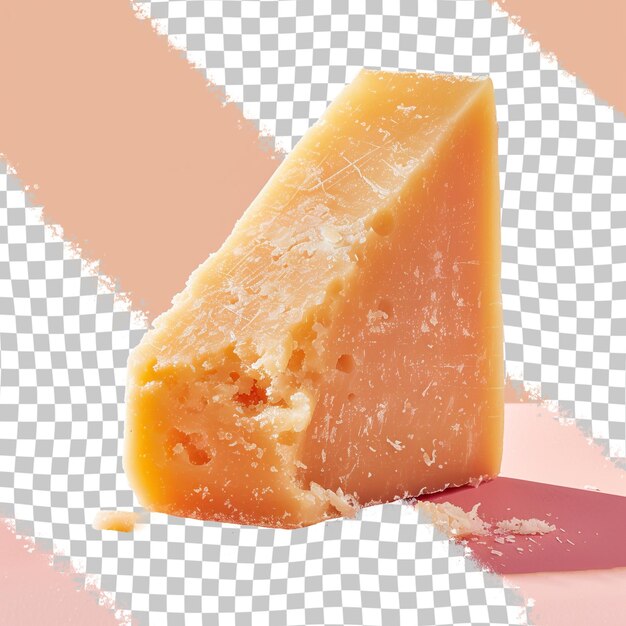 PSD un morceau de fromage qui est sur une surface rose