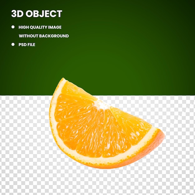 PSD morceau d'orange tranché