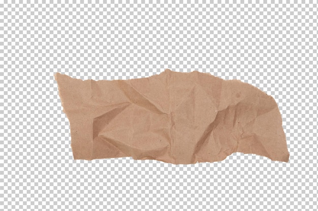 PSD morceau de papier carton recyclé larme brun