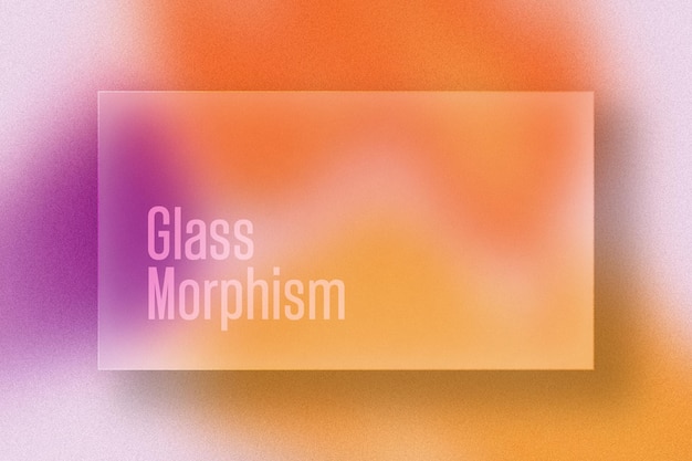 Morfismo de vidrio con fondo de gradiente borroso de colores vibrantes