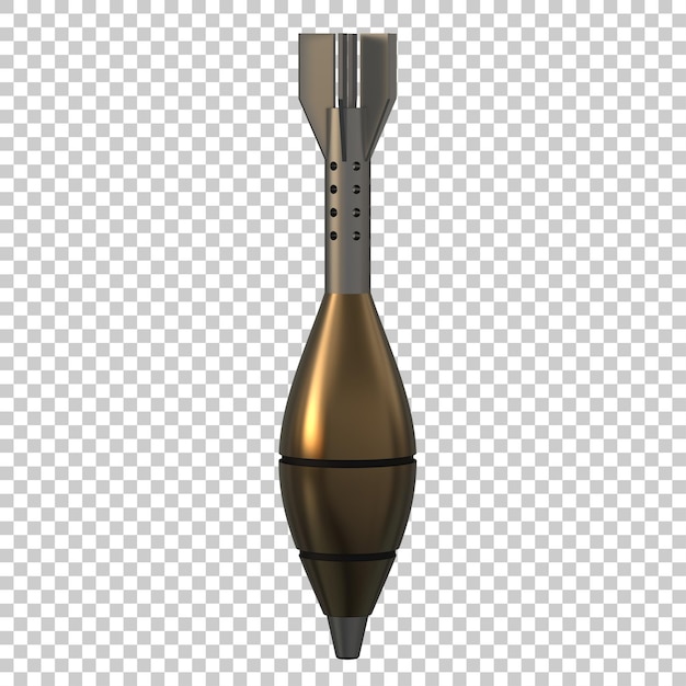 Mortero aislado sobre fondo transparente Ilustración de renderizado 3d