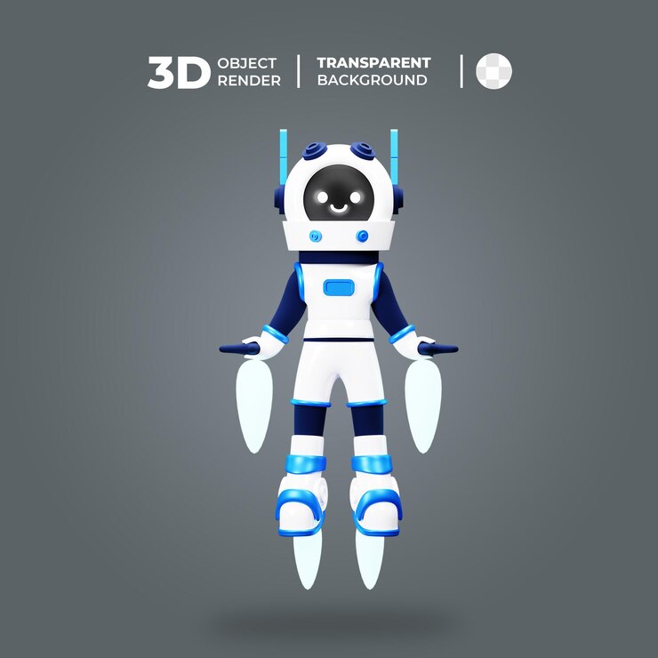 PSD mosca blu del robot 3d