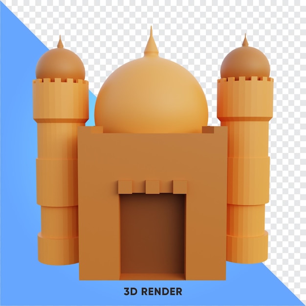 PSD mosquée d'illustration 3d