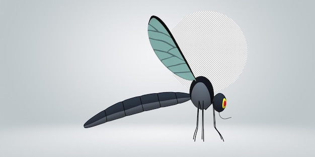 Mosquito aislado sobre un fondo transparente