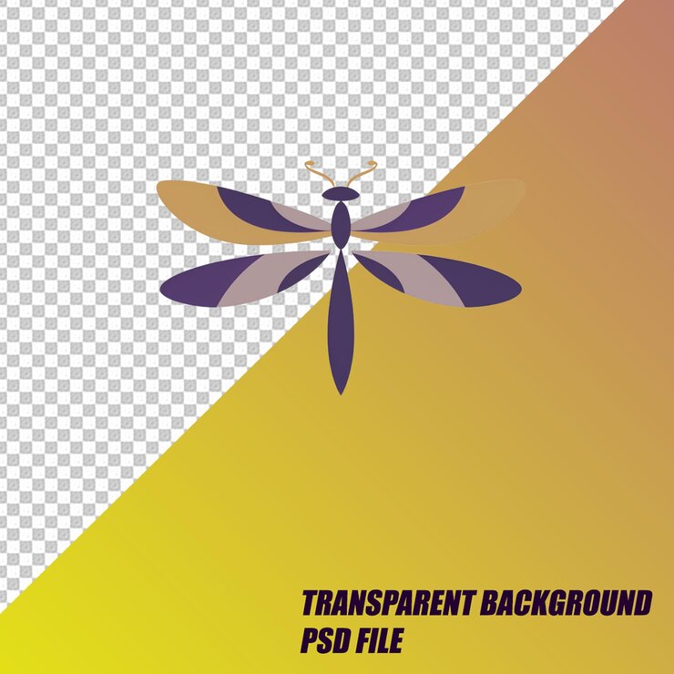 PSD mosquito en el archivo psd de fondo transparente