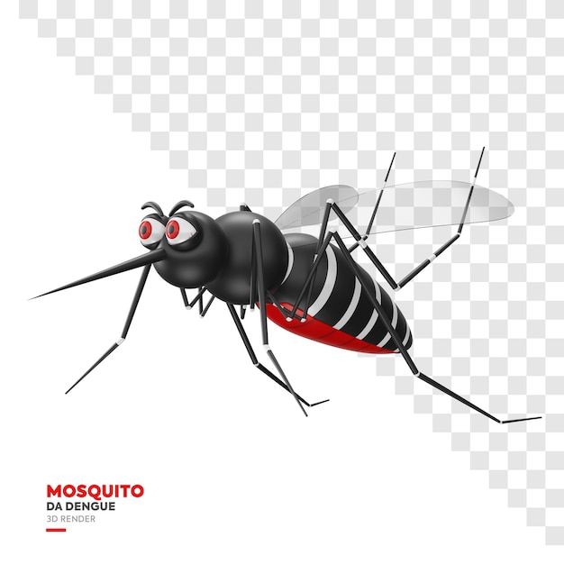 PSD mosquito da dengue renderização 3d