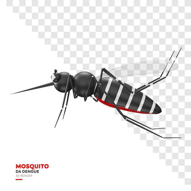 PSD mosquito da dengue renderização 3d