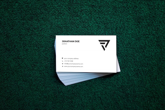 Moss Stacked Businesscard Mockup