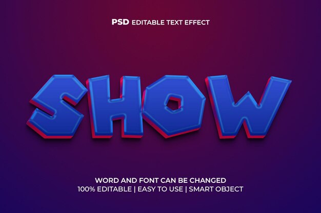 PSD mostrar efecto de texto 3d