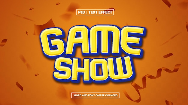 Mostrar el efecto de texto editable 3D del juego