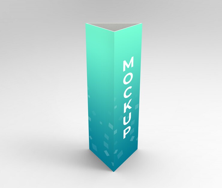 PSD mostrar expositor triangular