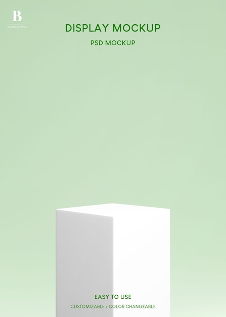 Mostrar el podio mínimo para la representación 3D del telón de fondo del producto