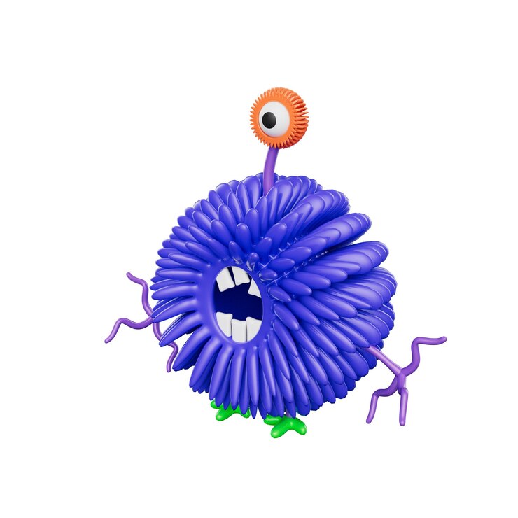 PSD mostri divertenti illustrazione 3d