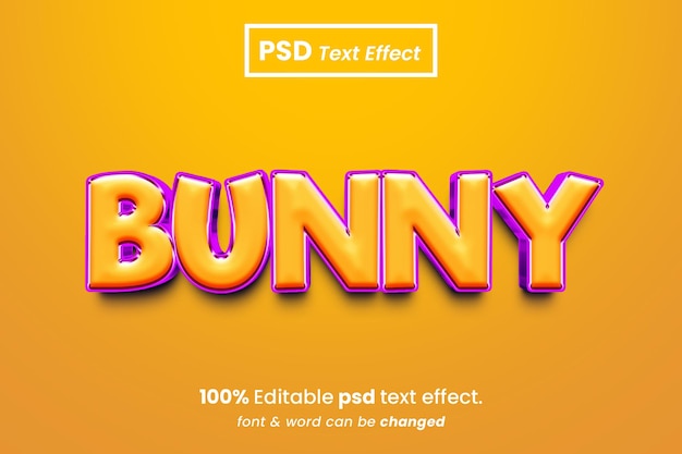 Le mot lapin est sur fond jaune
