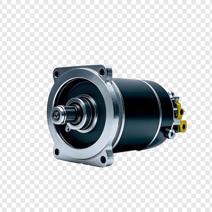 PSD moteur de démarrage isolé sur fond transparent