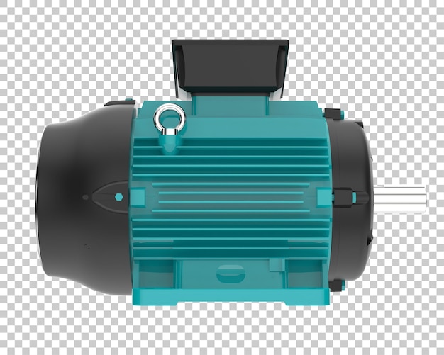 PSD moteur électrique isolé sur fond transparent illustration de rendu 3d