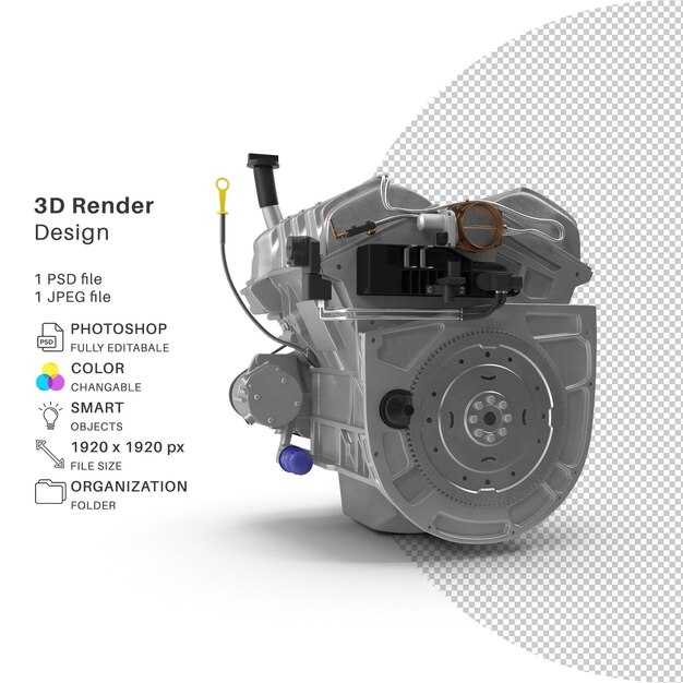 PSD moteur de voiture réaliste