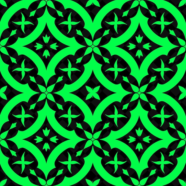 PSD un motif abstrait sans couture vert et noir avec l'étoile et l'é toile