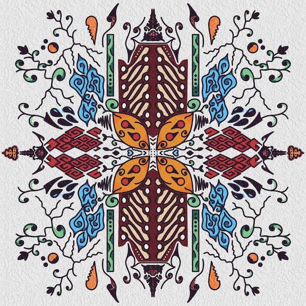 PSD motif batik avec ornement abstrait