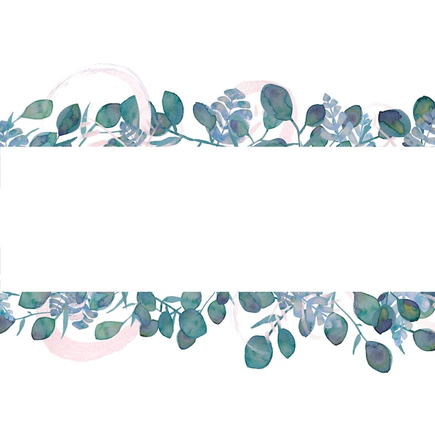 Motif botanique à l'aquarelle dessiné à la main